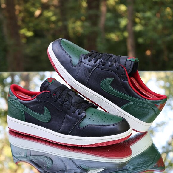 Jordan 1 Retro Low OG Black Gorge Green - Picture 7 of 14